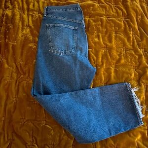 AGOLDE 90s crop mid rise straight